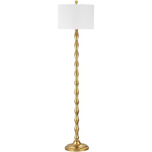SAFAVIEH Lighting Collection Aurelia Farmhouse Antique Gold 64-inch Living Room Bedroom Home Office Standing Floor Lamp,Metal (LED Bulb Included)