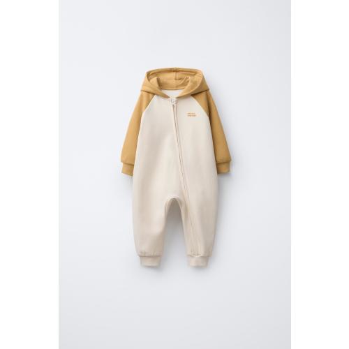 COLOR BLOCK LONG JUMPSUIT - Ocher | ZARA Canada