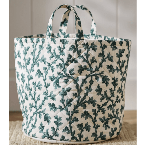 Quilted Block Print Basket | Irena