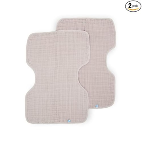 Little Unicorn Ultra-Absorbent Premium Burp Cloth 2 Pack | Soft on Baby's Skin | Larger Size | Ergonomic Design | Set of 2 (Porposie)