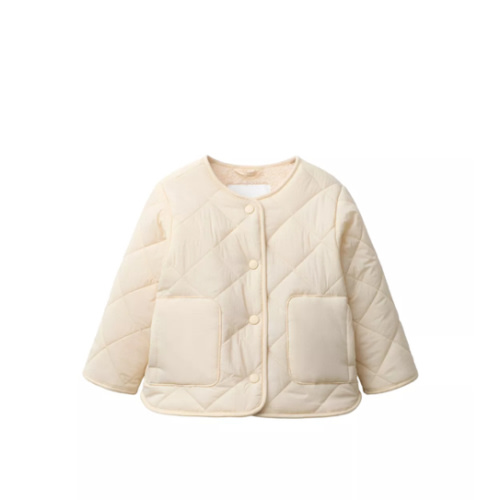 WATER REPELLENT NYLON FAUX SHEARLING JACKET - Ecru | ZARA United States