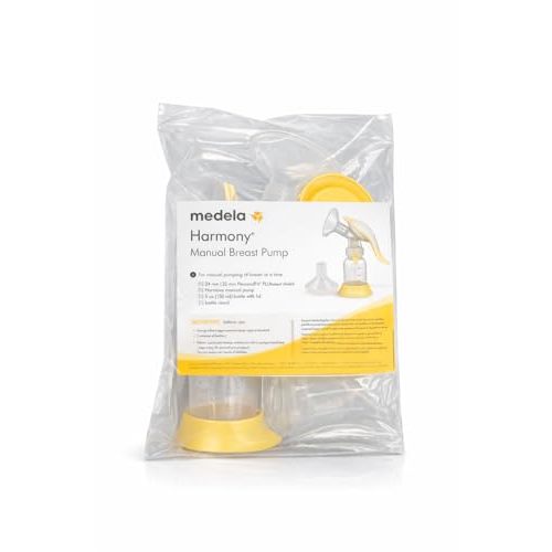 Medela, Harmony Breast Pump, Manual Breast Pump, Portable Pump, 2-Phase Expression Technology, Ergonomic Swivel Handle, Easy to Control Vaccuum, Designed for Occasional Use