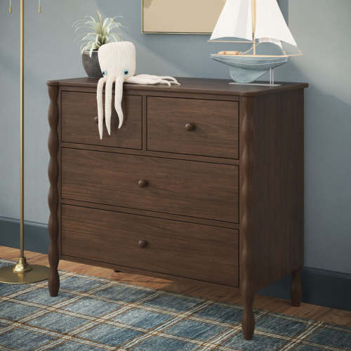 Jenny 4-Drawer Dresser - Walnut