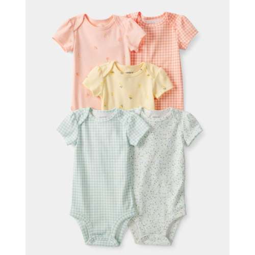 Baby Girl 5-Pack Fruit Multipack Bodysuits - Orange/Green/Yellow | Carter's