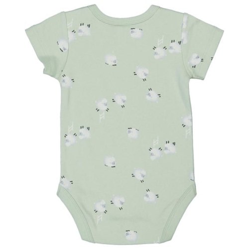 Light Green Baby Short Sleeve Cotton Interlock Bodysuit | Best&Less™ Online