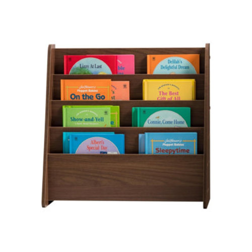 One Allium Way® Wide Wooden Magazine Rack 4-Pocket For Living Room Office, 11 X 23 X 23, Dark Brown | Wayfair