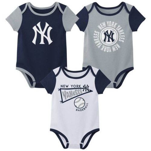 MLB New York Yankees Newborn 3-pack Bodysuits - 6-9M
