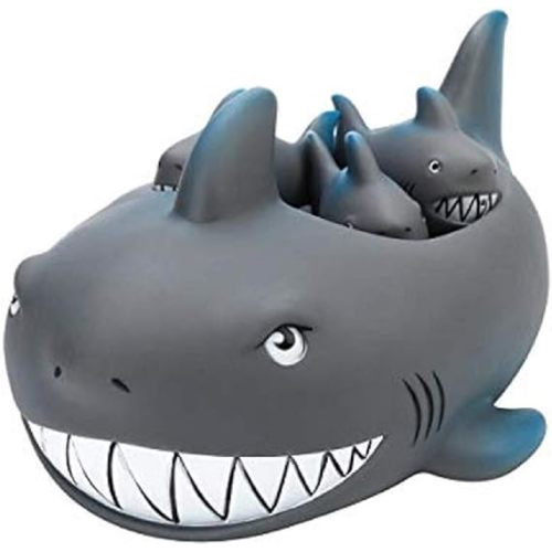 Rubber Baby Bath Animal Family Toy Sets (Shark)