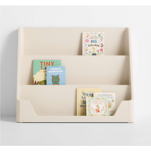 Scout Linen Wood Kids Low Bookcase