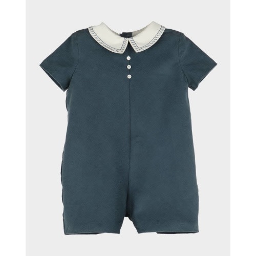 Boy's Cozy Cotton Corduroy Romper, Size 6M-24M