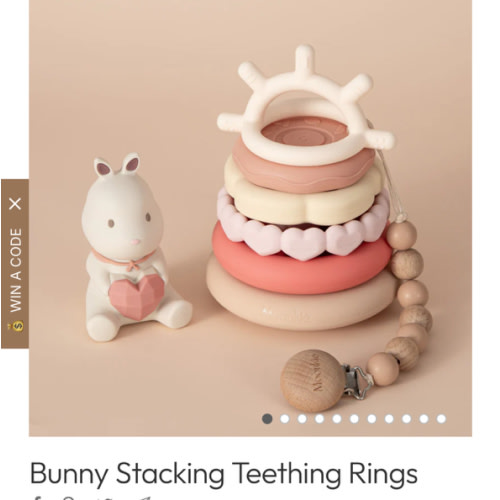 Bunny Stacking Teething Rings