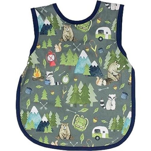 BapronBaby Animal Prints Bapron - No Neck Tie Safer Bib - Baby & Toddler - Soft Waterproof - PVC, BPA & Phthalate Free - 6m+