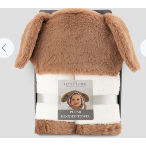 Little Linen Plush Baby Hooded Towel - Barklife Dog – Little Linen Created