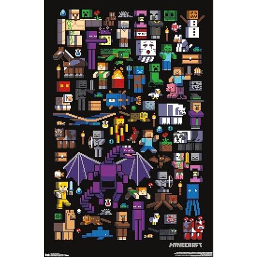 Trends International Minecraft - Mobbery Wall Poster, 22.375" x 34", Unframed Version