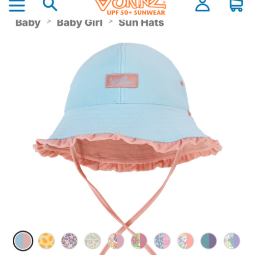 Baby Girl's Sun Hat | Reversible and Certified UPF 50+ – UV Skinz®