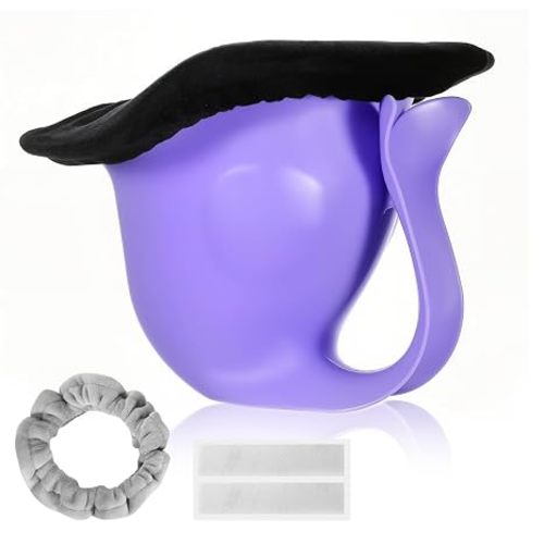 Potty Training Toilet Newborn Potty Training Newborn Potty Hat Elimination Communication with 2pcs Cotton Fleece Cozy for Indoor & Outdoor Purple
