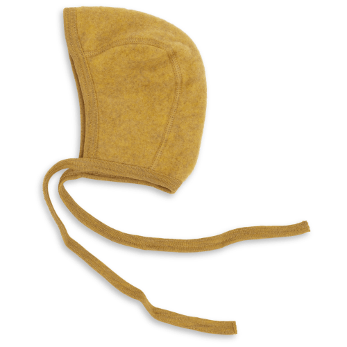 Wool fleece baby bonnet