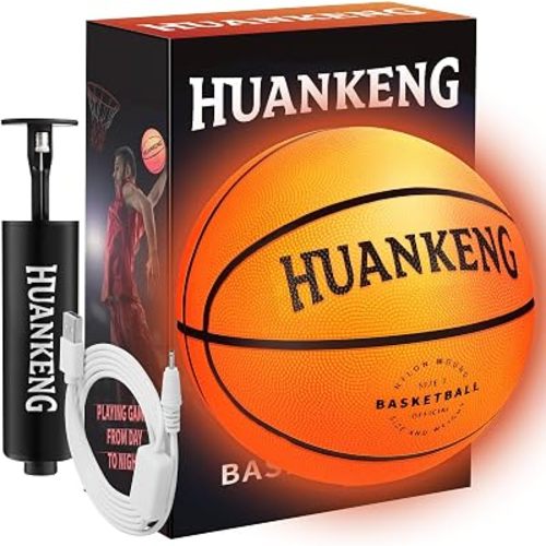 HuanKeng Upgrade Rechargeable Glow in The Dark Ball Toys Birthday Gifts for 6 7 8 9 10 11 12 13 14 15 Year Old Boys, Sports and Outdoors Light Up Ball Games for Teen, Kids Boys Toy Stuff Ages 6-15
