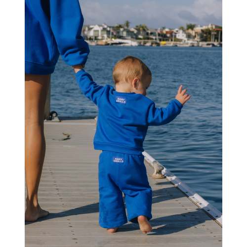 Baby Drills Sport Crew Set - Cobalt with Monochrome Patch