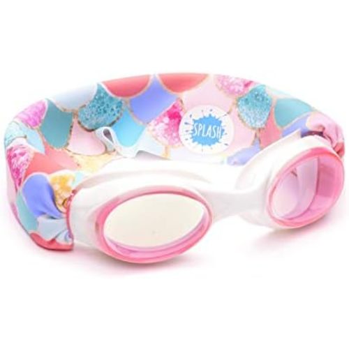 Splash Place SWIM GOGGLES with Fabric Strap - Adult & Kids Swim Goggles - PINKS & PURPLES