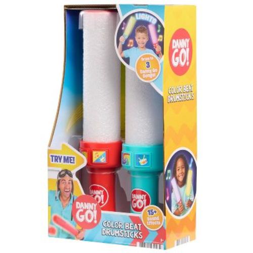 Danny Go! Color Beat Drumsticks Light-Up Musical Drumsticks Toy for Preschool and Elementary School Kids Inspired by Danny Go! Show