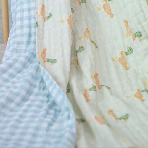 Muslin Blanket | Little Duckling & Chambray Gingham