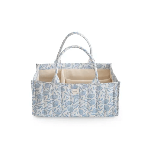 Mushie Diaper Caddy- Color "Blue Flowers"