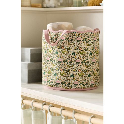 Printed Scallop Cotton Basket