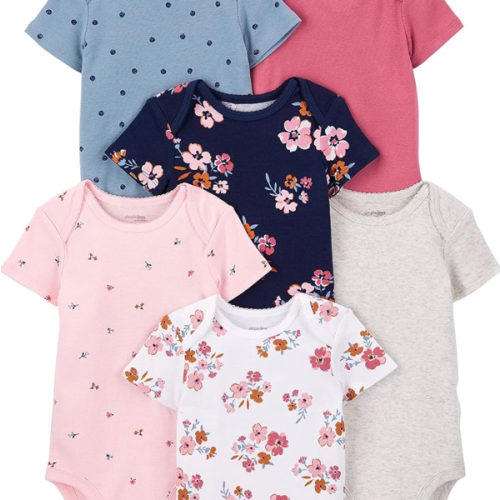 Simple Joys by Carter's Baby Girls 6 Pack Short Sleeve Bodysuit