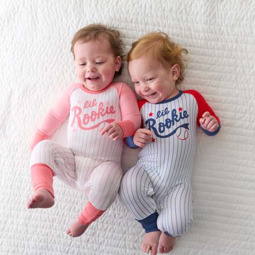 Blue Lil Rookie Crescent Zippy - Little Sleepies