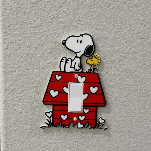 Single Gang Light Switch Cover inspired by Charlie Brown Valentines