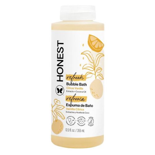 The Honest Company Refresh Bubble Bath - Citrus Vanilla - 12 fl oz: Sensitive Skin, Gel, Paraben-Free, Squeeze Bottle