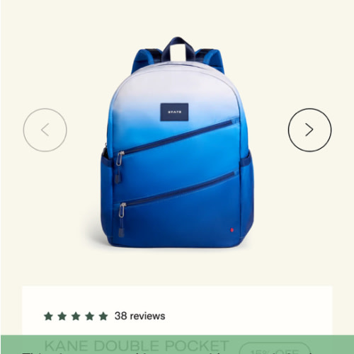 STATE Bags | Kane Kids Large Backpack Nylon Blue Gradient Diagonal Zipper