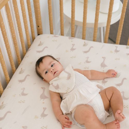 Charlie Farmhouse Goose Crib Sheets | Crane Baby