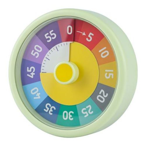 REGALWOVEN 60 Minute Kitchen Timer, Digital Visual Timer, Alarm Countdown Clock and Homeschool Study Tool Green A 4.1x1.8x4.1inch