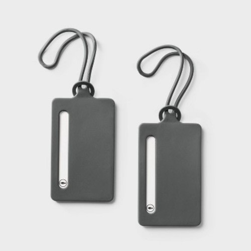 2pk Silicone Luggage Tag - Open Story™️, Color: Flat Gray
