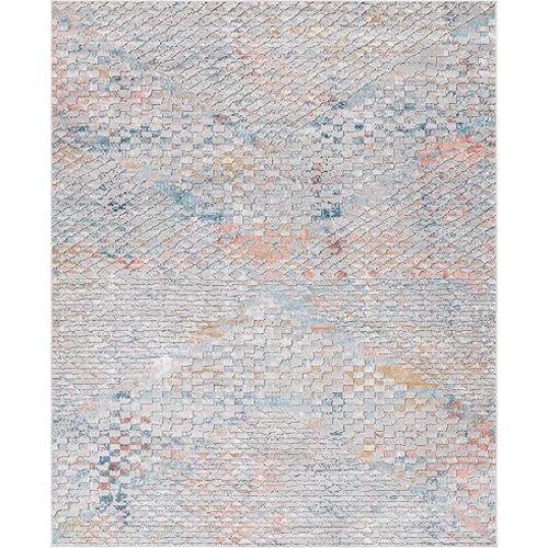Rugs.com Leipzig Collection Area Rug – 8' x 10' Multi Low-Pile Rug Perfect for Living Rooms, Large Dining Rooms, Open Floorplans