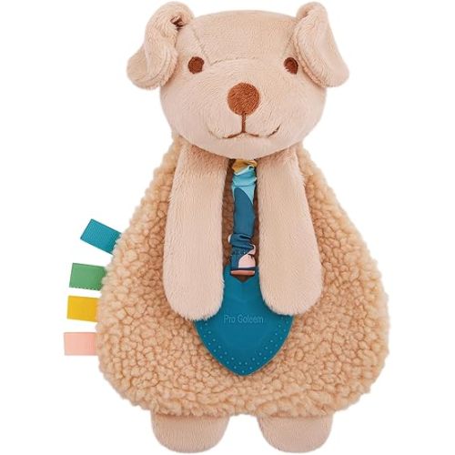 Pro Goleem Dog Loveys for Babies Girl and Boy, Baby Lovey with Teether, Baby Toys 0 3 6 9 12 Months, Safety Teething Toys for Babies Infant Newborn and Toddler Baby Gifts