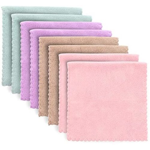Super Soft Burp Cloths 8 Pack - Thick - Extra Absorbent - Perfect Size Large 20" by 10" - Light and Easy to Carry - Milk Spit Up Rags - Burpy Cloths for Unisex, Boy, Girl - Multicolor