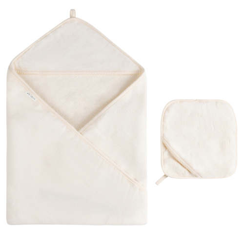 Cream Hooded Towel & Washcloth – Ely's & Co.
