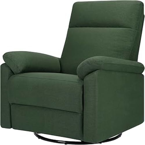DaVinci Suzy Glider Recliner Nursery Chair - Versatile Glider Rocking Chair for Nursery and Living Room - GREENGUARD Gold, FSC & Certi-PUR US Certified - 360° Swivel Rocker Recliner - Pine Green