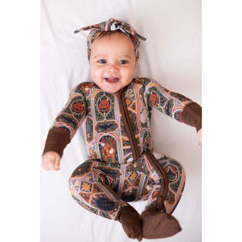 Halloween Baby Bamboo Zipper Romper Pajamas – Unisex Toddler Sleepwear – Gender Neutral Baby Outfit – Newborn Gift – Boy Girl Day Nightwear