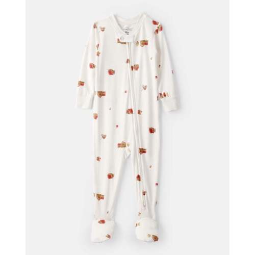 Baby Barn Print PurelySoft 2-Way Zip 1-Piece Pajamas - Ivory - Carter's | Carter's