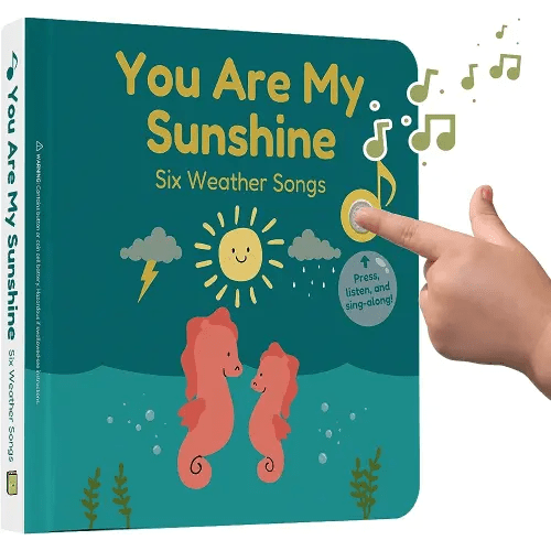 Cali's Books You are my Sunshine Nursery Rhymes - Interactive Sound Books for 1 year old, Perfect Musical Toys & Musical Books for Toddlers 1-3, Safe & Durable Book for 2 year old