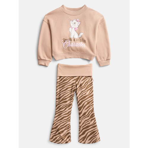 Disney Classic Marie Toddler Girls Allover Print Top and Flared Leggings Set, 2-Piece, Sizes 12M-5T