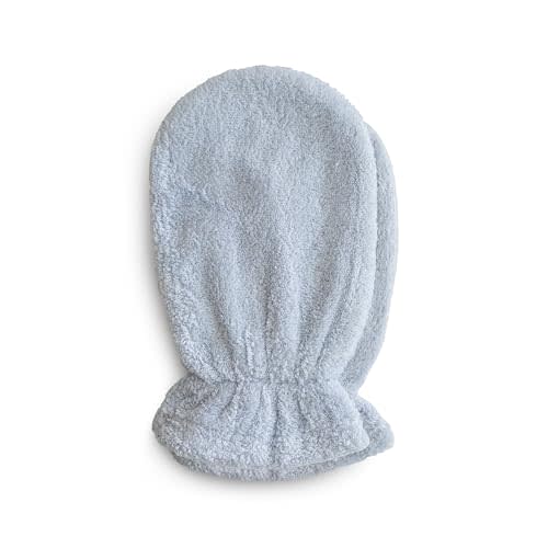 mushie Baby Bath Mitt | Organic Cotton | Pack of 2 (Baby Blue)