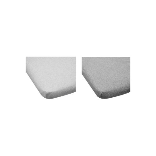2 Pack Jersey Fitted Cotton Co-Sleeper Bassinet Sheets - Grey