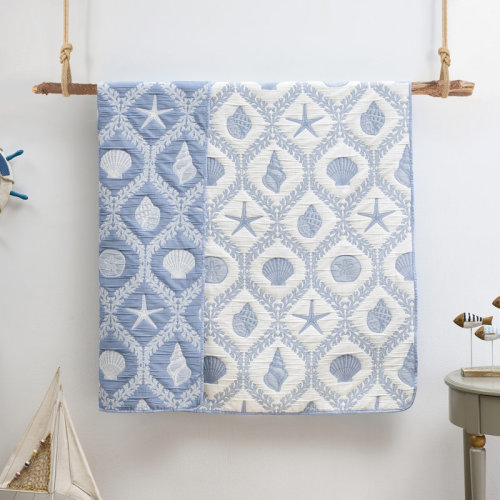 Greenland Home Fashions Laguna Coastal Reversible Jacquard Throw | Wayfair