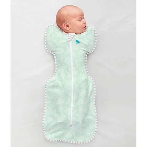 Love to Dream Organic Swaddle, Baby Sleep Sack, Swaddle Up Self-Soothing Swaddles for Newborns, Get Longer Sleep, Snug Fit Helps Calm Startle Reflex, 1.0 Tog Sleep Sack, 8-13lbs, Mint