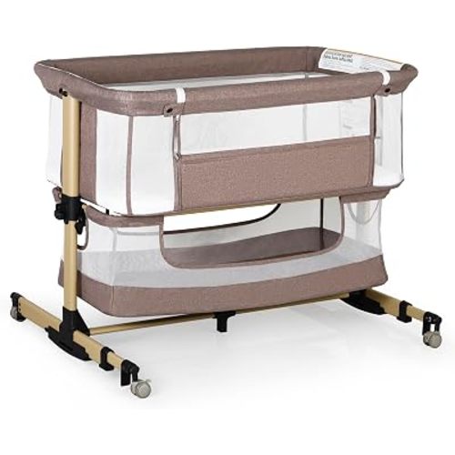 Baby Bassinet Bedside Sleeper, 4 in 1 Rocking Bedside Bassinet